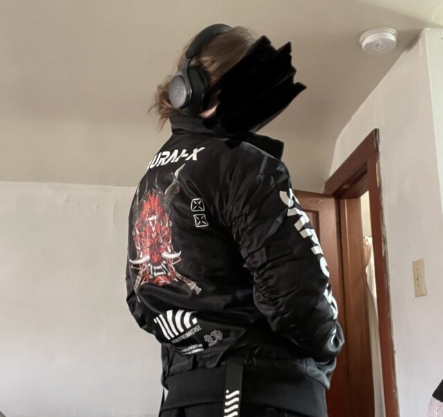 SMRI-X Black Bomber Jacket - Fabric of the Universe