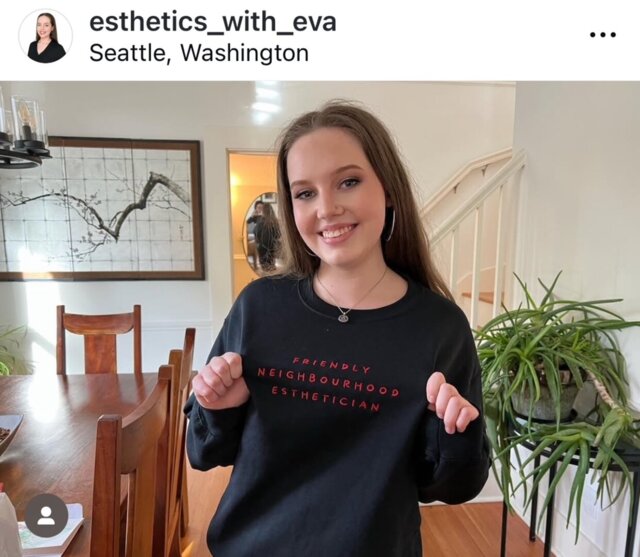 Friendly Neighbourhood Esthetician Embroidered Sweatshirt