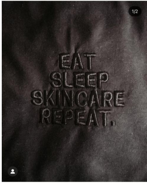 Eat Sleep Skincare Repeat Embroidered T-Shirt