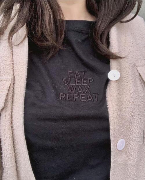 Eat Sleep Wax Repeat Embroidered T-Shirt