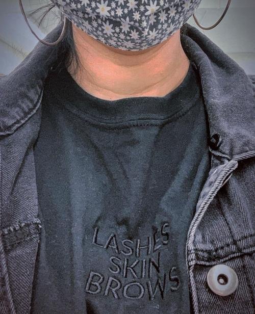 Lashes Skin Brows Embroidered T-Shirt