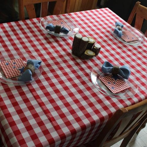 Rectangular Checkered Tablecloth, Gingham Tablecloth