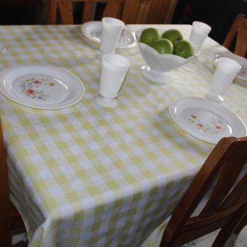 Rectangular Checkered Tablecloth, Gingham Tablecloth