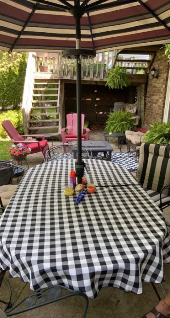 Rectangular Checkered Tablecloth, Gingham Tablecloth