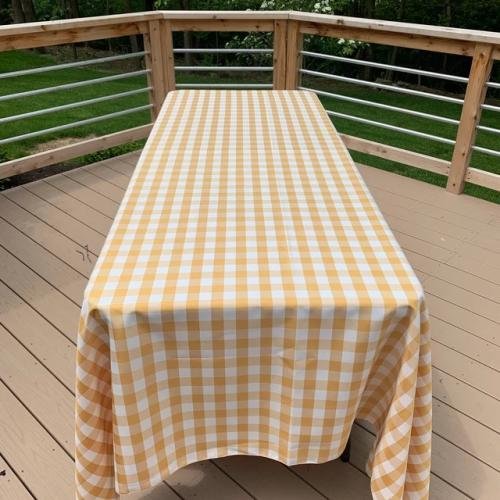 Rectangular Checkered Tablecloth, Gingham Tablecloth