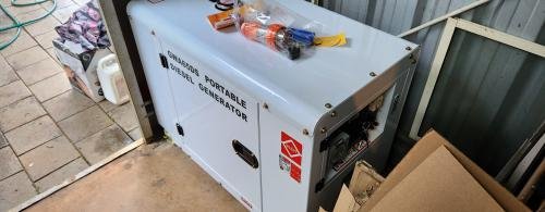 Portable Diesel Generator 6.5kW Single Phase (8kVA) 240V in Canopy Model: GWA65DS