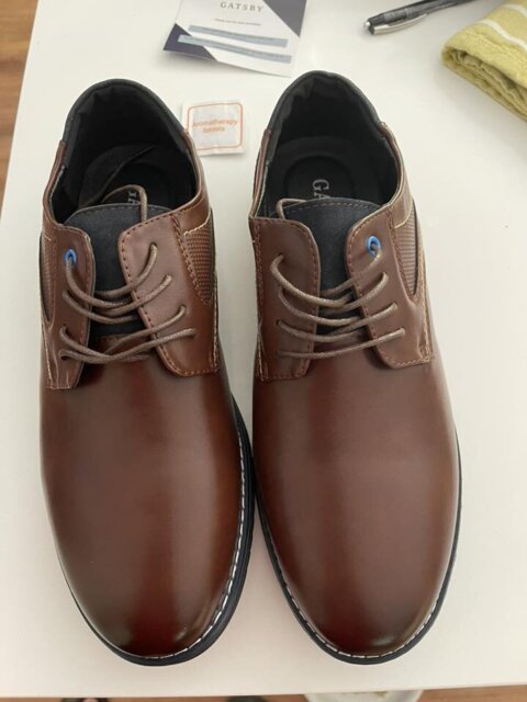 Gatsby Lisse Brown Leather Oxford Dress Shoes Business Comfort Oxford Lisse Dress Shoes | Premium Leather Comfort | GatsbyShoes main image 4