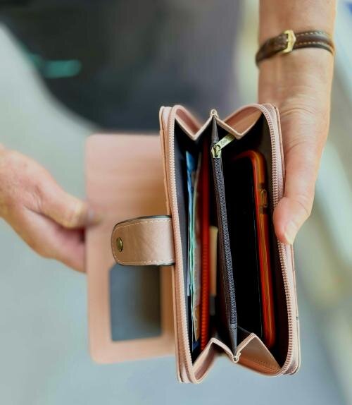 Cotton Road Large PU Leather Wallet with embossed design