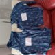 NAVY CHRISTMAS PENGUINS COTTON JERSEY PER METRE