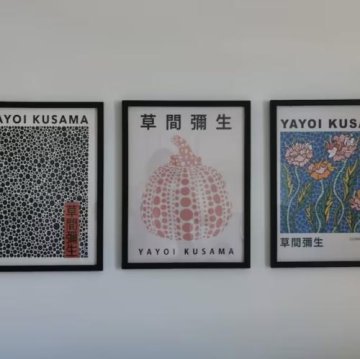 Yayoi Kusama 草間彌生 Black Polka Dots Exhibition Poster