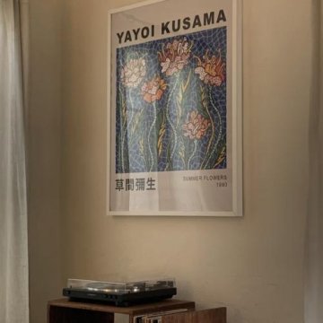 Yayoi Kusama Summer Flowers 1990 Poster Vintage Japanese Art Yayoi Kusama Summer Flowers 1990 Poster Vintage Japanese Art