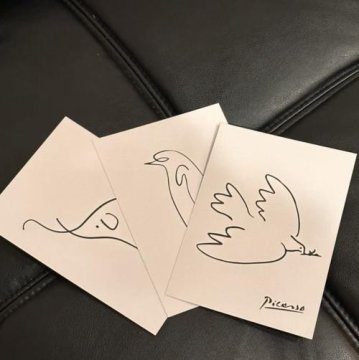Pablo Picasso Penguin Sketch Line Art Print review