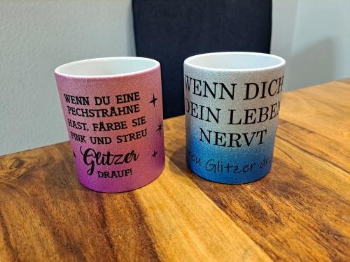 Glitzertasse, 9 Farben, 330 ml, Sublimation