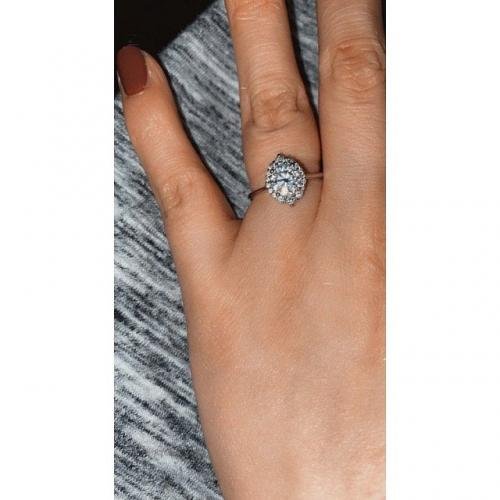 Camila Round Moissanite Engagement Ring