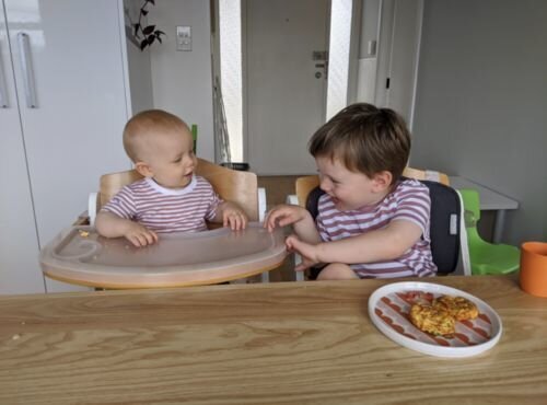 Ava High Chair- White / Beech