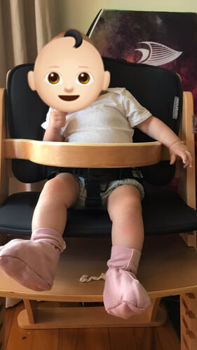 Ava High Chair- White / Beech