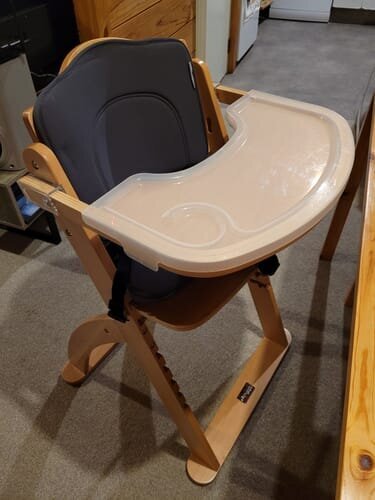 Ava High Chair- White / Beech