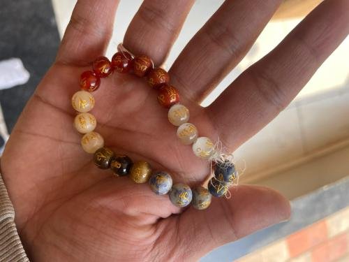Zen Om Mani Padme Hum - 7 Chakra Bracelet