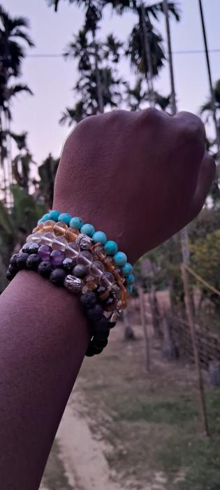 Firoza Turquoise 7 Chakra Bracelet for Healing & Balance | Brahmatells —  BrahmatellsStore