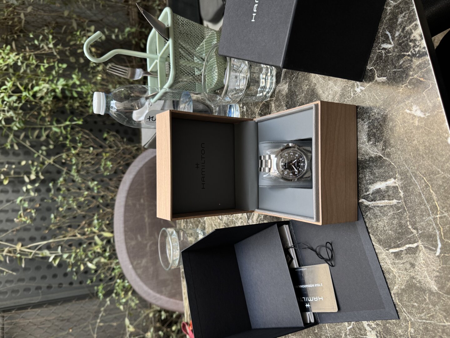 ミケコ Michael Kors Lennox Chronograph Blue Dial Blue Steel Strap Watch