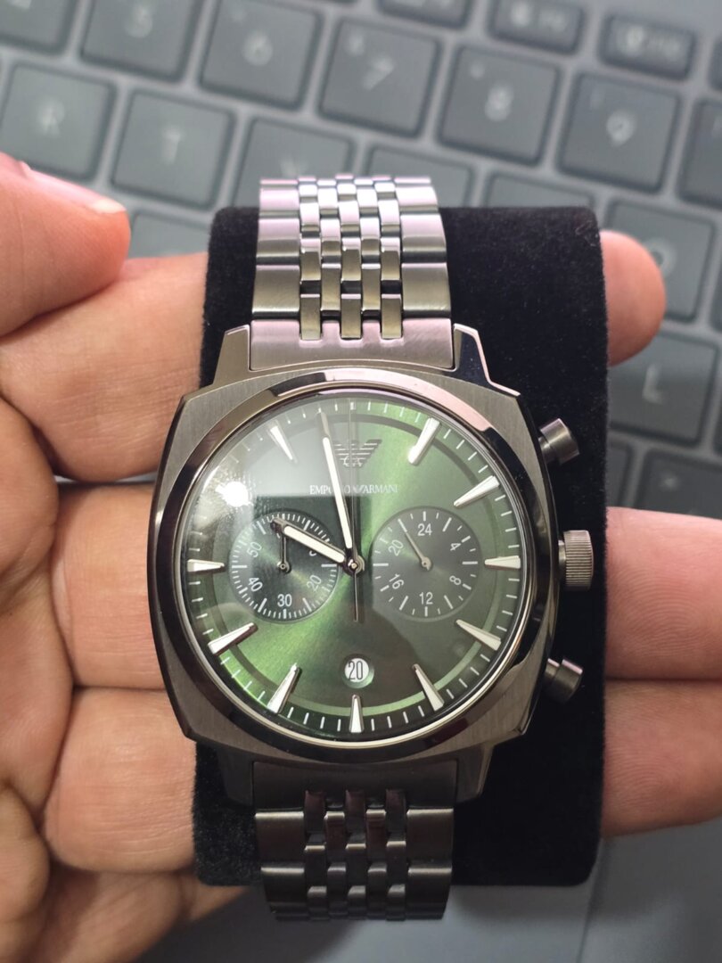 CASIO ENTICER GREEN DIAL STAINLESS STEEL MEN'S WATCH | AMW-880D-3AVDF