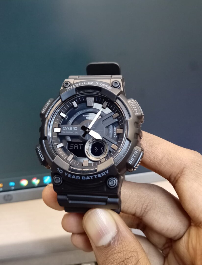 Casio Black Square Dial Men's Watch MTP-M306D-1AVDF