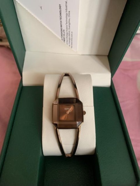 KIMIO Hollow Square Brown Dial Ladies Watch | K463L-C07