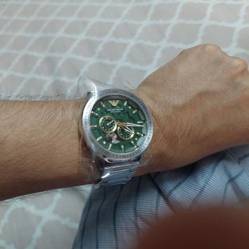 Emporio Armani Mario Automatic Multi Green Men's Watch| AR60053