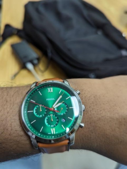 Fossil Neutra Chronograph Green Dial Men's Watch| FS5735