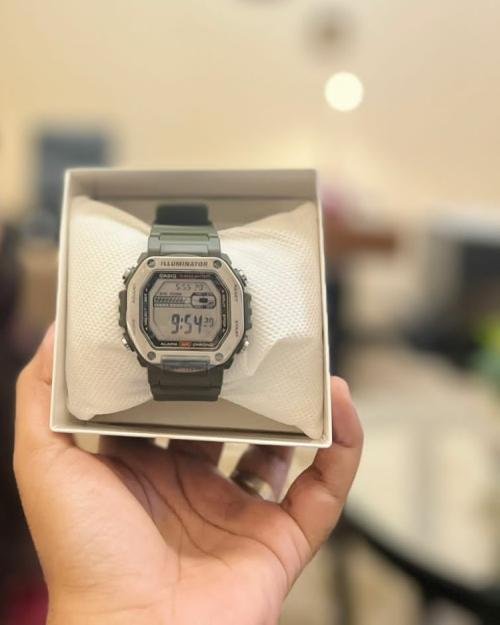 Casio Sports Digital Green Dial Men's Watch | MWD-110H-3AVDF