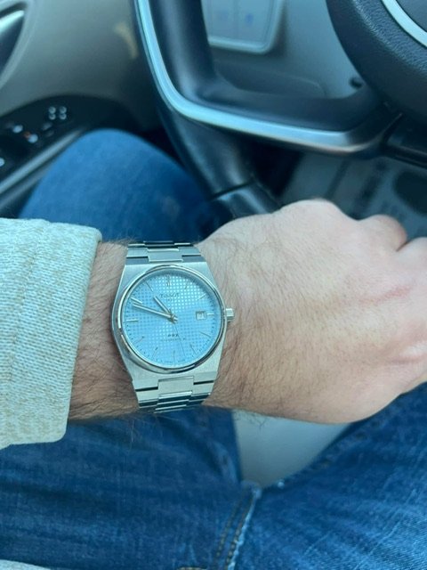 TISSOT PRX POWERMATIC 80 Ice Blue Dial Men's Watch| T1374071135100