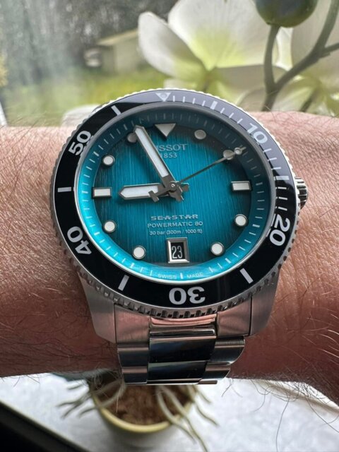 Tissot Seastar 1000 Powermatic 80 Green 40mm Dial Watch | T120.807.11.091.00