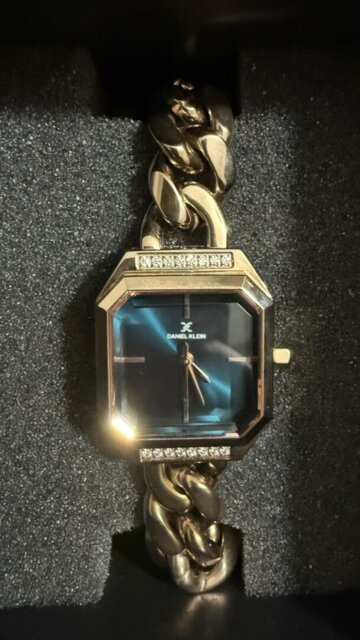 Daniel Klein Blue Dial Crystal Accented Strap Ladies Watch |  DK.1.13781-5