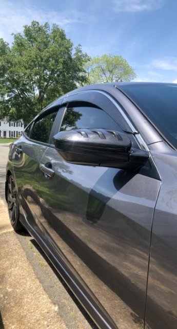 Mugen Style Carbon Fiber Mirror Caps