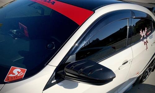 Mugen Style Carbon Fiber Mirror Caps
