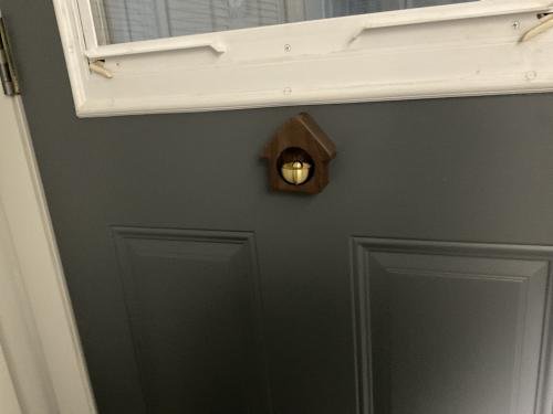 Wooden Style Brass Magnetic and Double-Sided Tape Doorbell