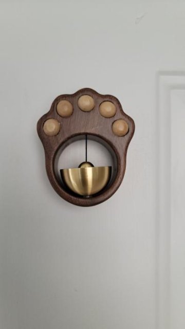Wooden Style Brass Magnetic and Double-Sided Tape Doorbell