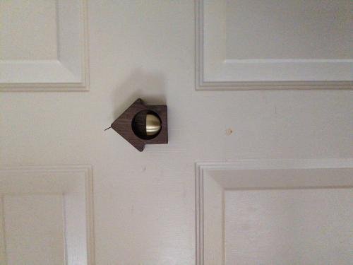 Wooden Style Brass Magnetic and Double-Sided Tape Doorbell
