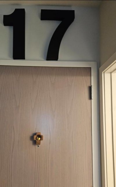Wooden Style Brass Magnetic and Double-Sided Tape Doorbell