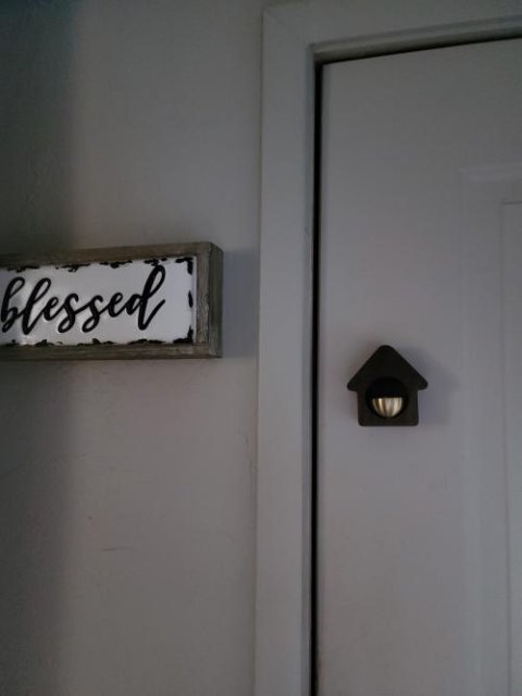 Wooden Style Brass Magnetic and Double-Sided Tape Doorbell