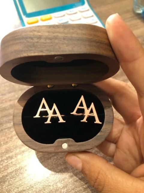 Initials cufflinks