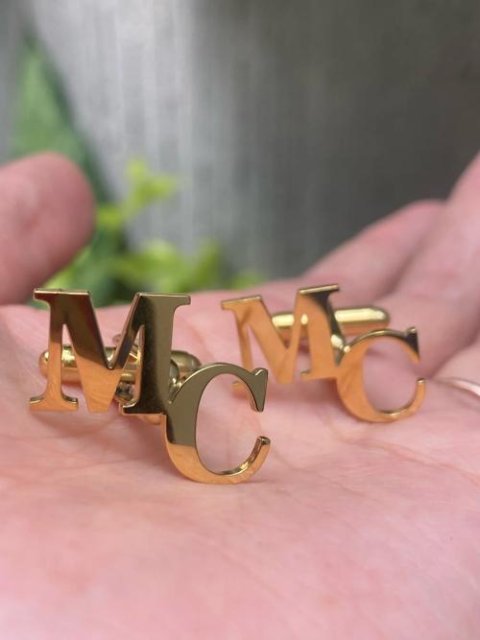 Initials cufflinks