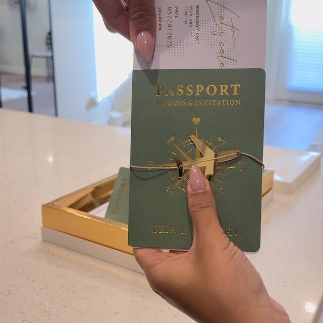 Passeport de voyage, invitation de mariage - Nouveau
