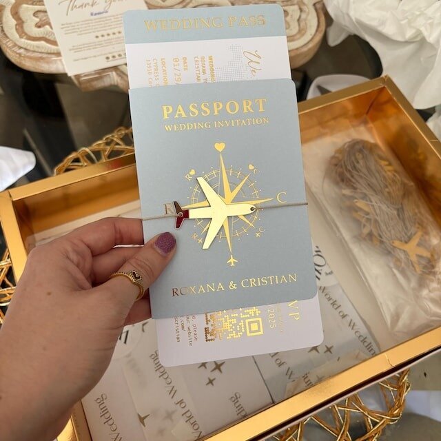 Passeport de voyage, invitation de mariage - Nouveau