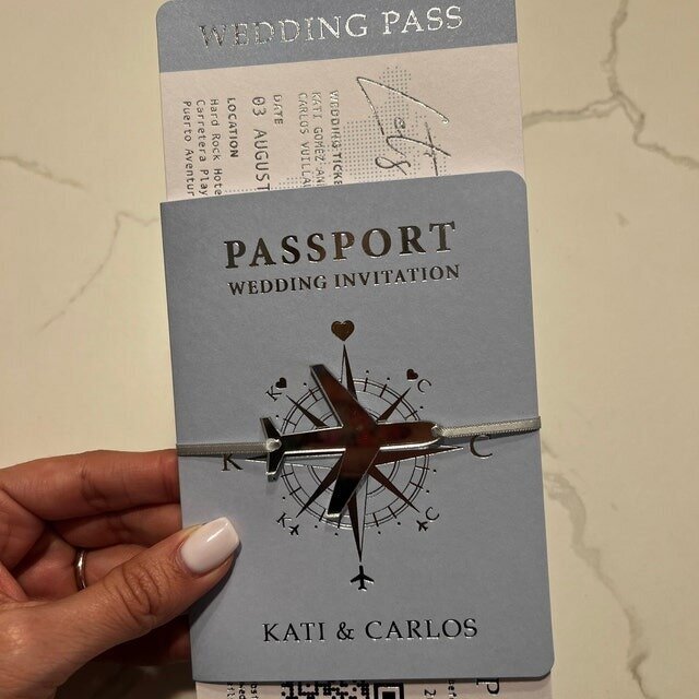 Passeport de voyage, invitation de mariage - Nouveau