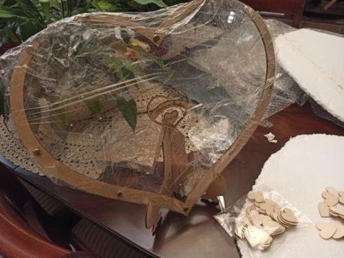 Wooden Heart Wedding Guest Book