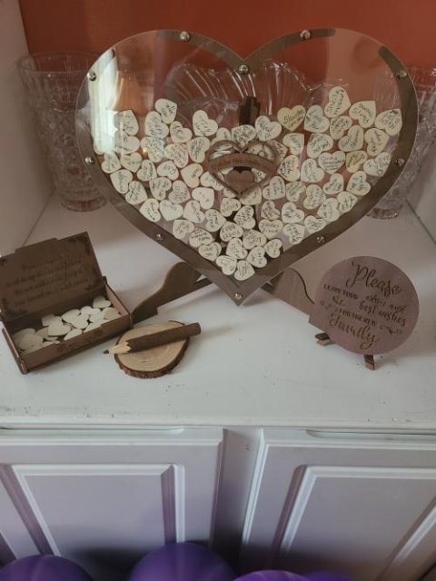 Wooden Heart Wedding Guest Book