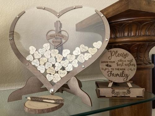 Wooden Heart Wedding Guest Book