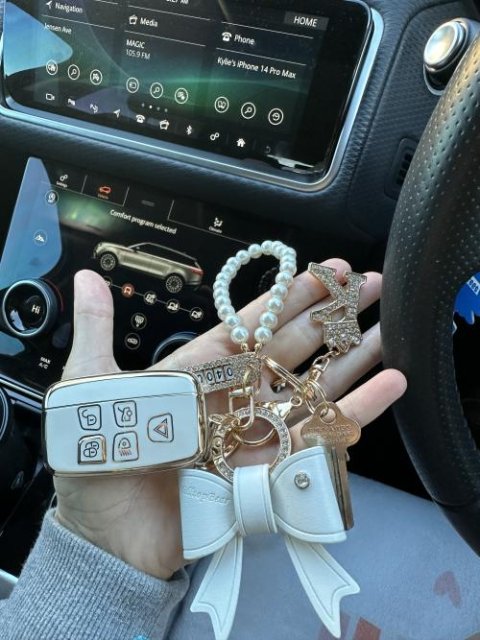 Land Rover Car Key Case Rhinestones Keychain