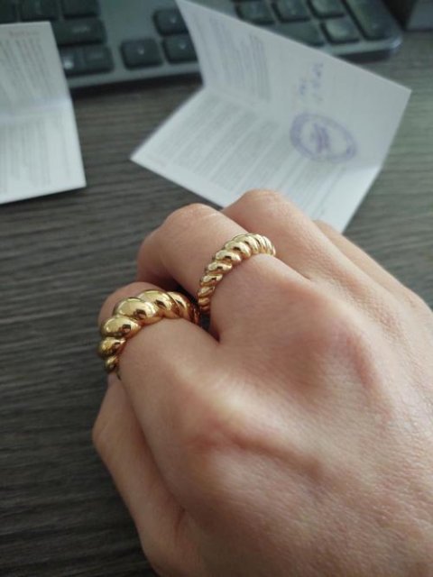 Inel din argint Golden Brioche
